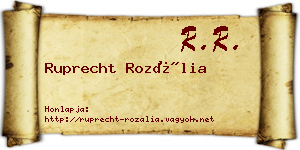 Ruprecht Rozália névjegykártya